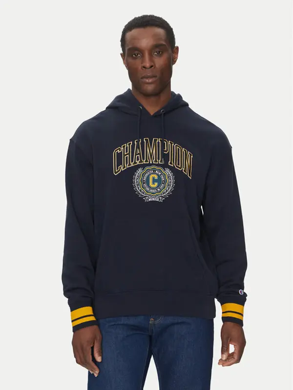 Champion Champion Majica dugih rukava 221172 Tamnoplava Regular Fit