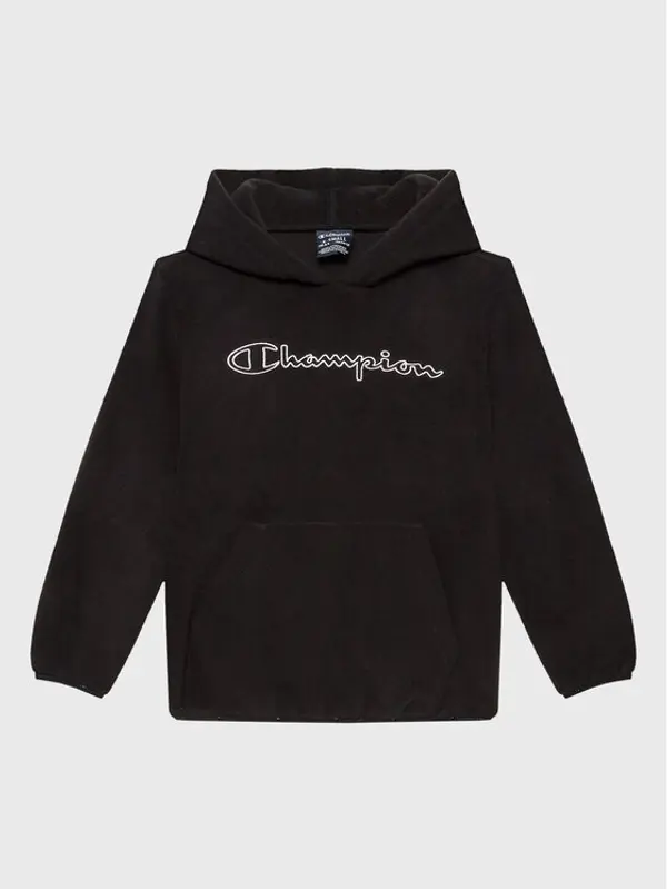 Champion Champion Majica dugih rukava Script Logo 305818 Crna Regular Fit