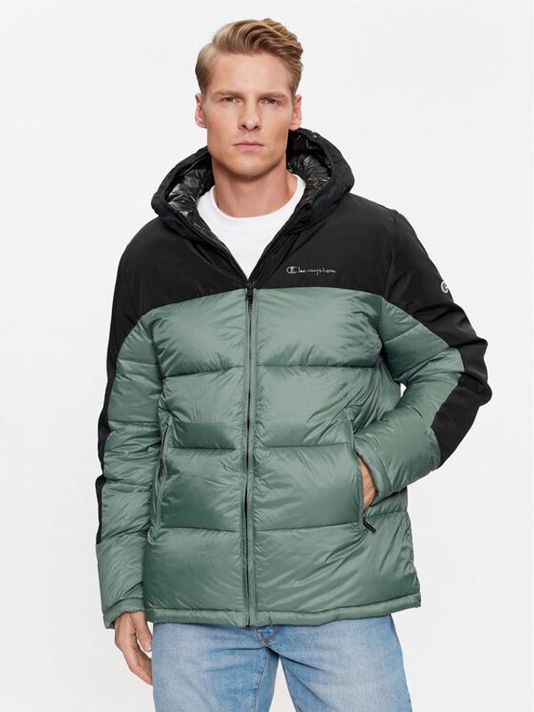 Champion Champion Pernata jakna Hooded Jacket 219190 Zelena Regular Fit