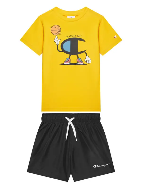 Champion Champion Set majica i hlače 307062 Žuta Regular Fit