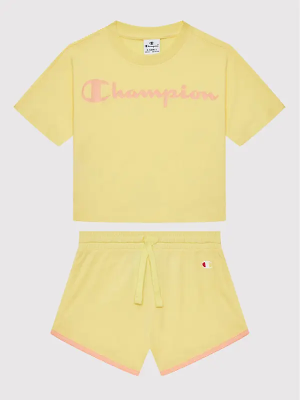 Champion Champion Set majica, sportske kratke hlače 404319 Žuta Custom Fit