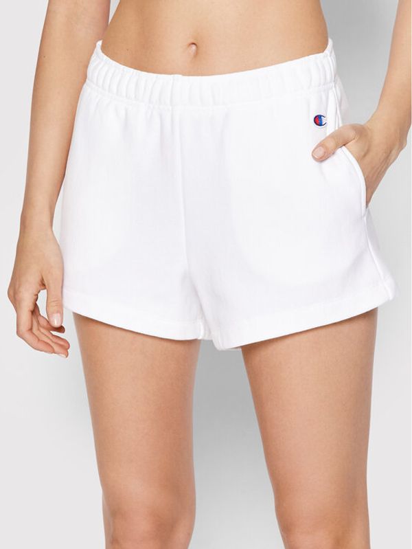 Champion Champion Sportske kratke hlače 115107 Bijela Regular Fit