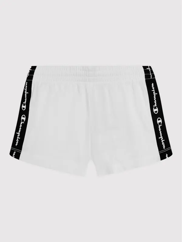 Champion Champion Sportske kratke hlače 404357 Bijela Regular Fit