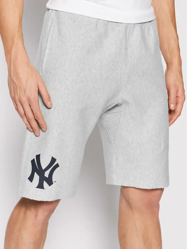 Champion Champion Sportske kratke hlače New York Mlb 216666 Siva Regular Fit
