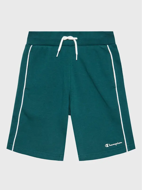 Champion Champion Sportske kratke hlače Script Logo 306147 Zelena Regular Fit