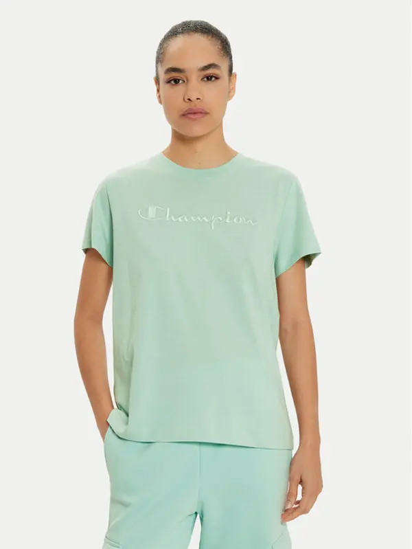 Champion Champion T-shirt 117650 Zelena Slim Fit
