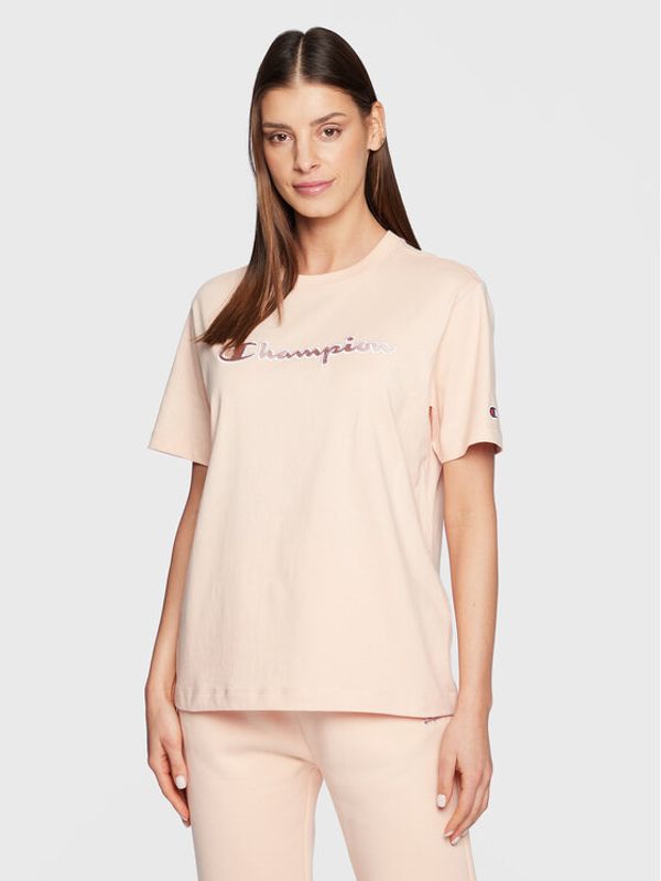 Champion Champion T-shirt Big Script Logo 115496 Narančasta Regular Fit