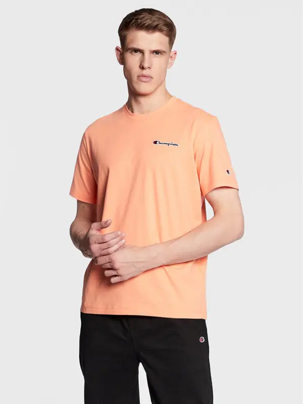 Champion Champion T-shirt Small Script Logo Embroidery 218006 Narančasta Regular Fit