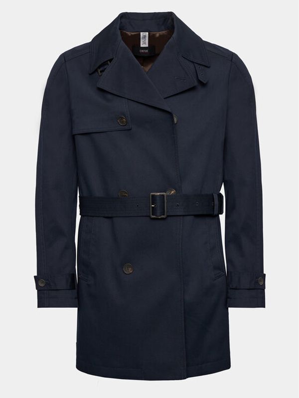 CINQUE CINQUE Trench Cidouble 2007 Tamnoplava Regular Fit