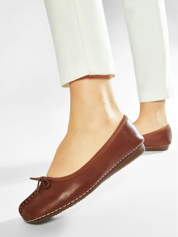Clarks Clarks Balerinke Freckle Ice 203529304 Smeđa