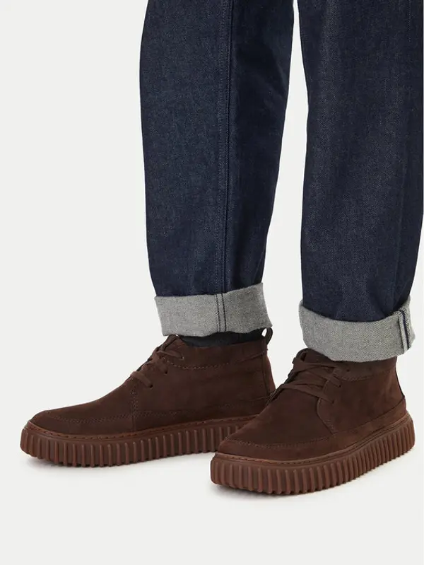 Clarks Clarks Gležnjače Torhill LaceHi 26184694 Tamno smeđa