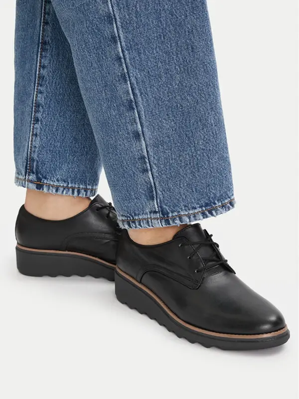 Clarks Clarks Oxfordice Sharon Rae 261754164 Crna
