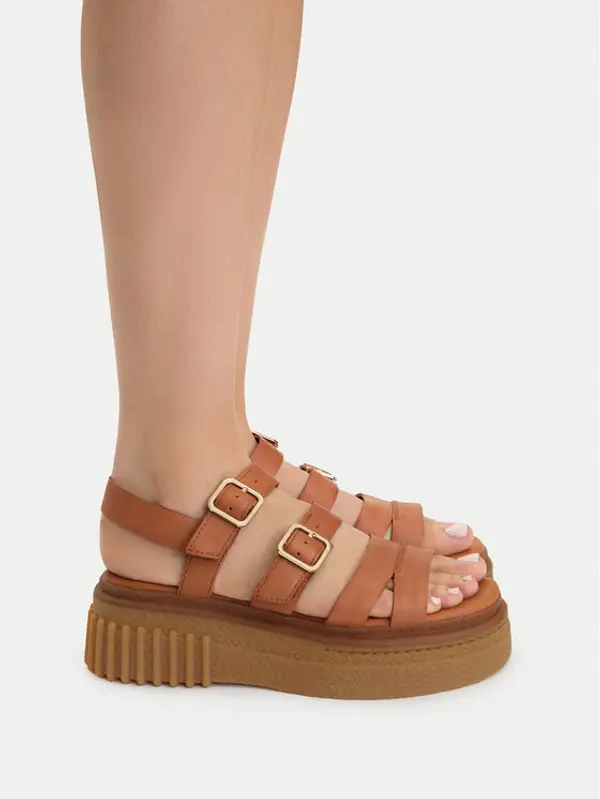 Clarks Clarks Sandale Evamar Strap 26185889 Smeđa