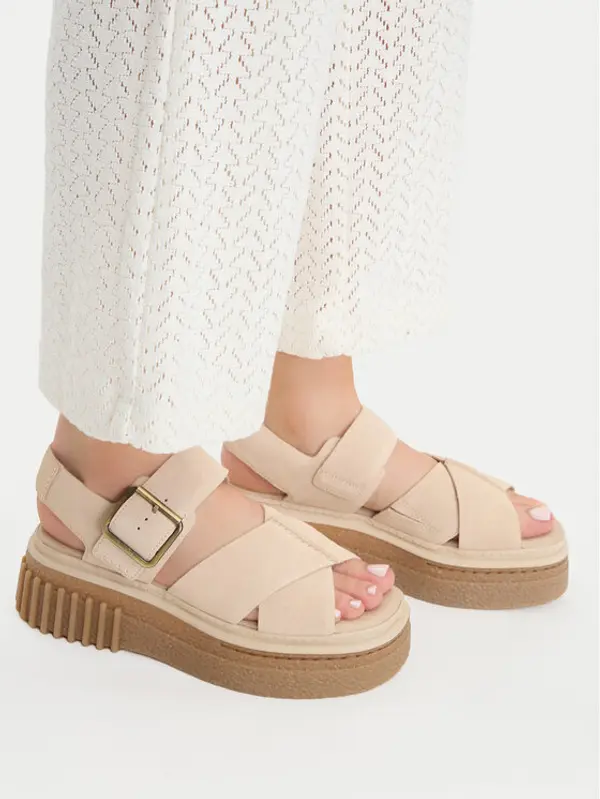 Clarks Clarks Sandale Evamar Wish 26181202 Bež