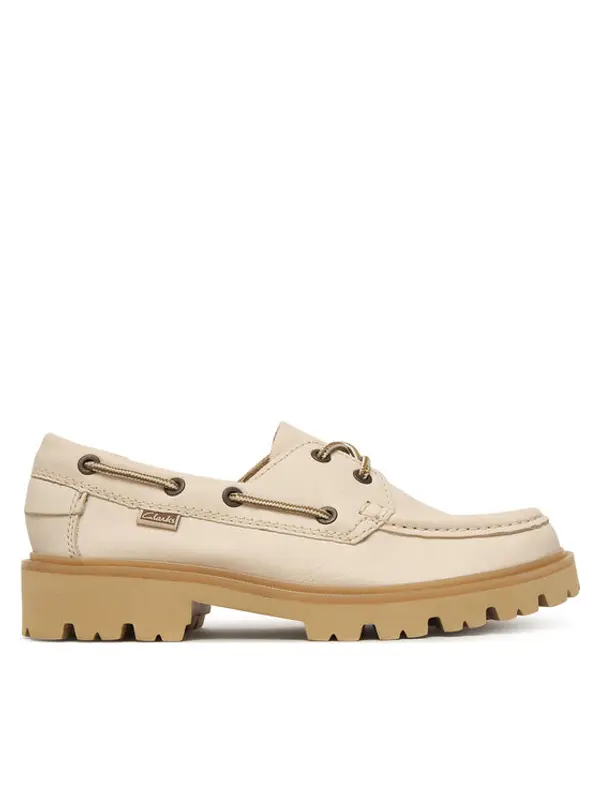 Clarks Clarks Tenisice Cleyhill Boat. 26187841 Écru
