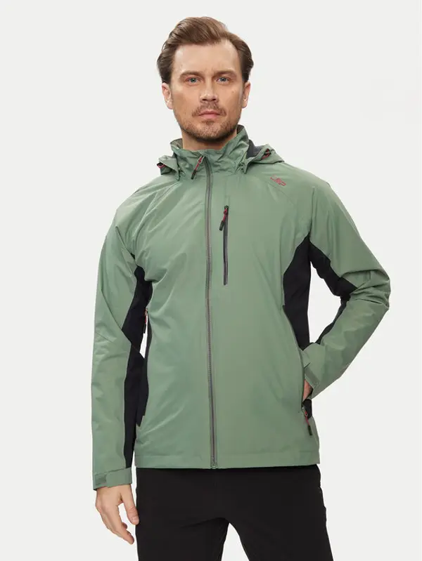 CMP CMP Vodootporna jakna 34Z5147 Zelena Regular Fit