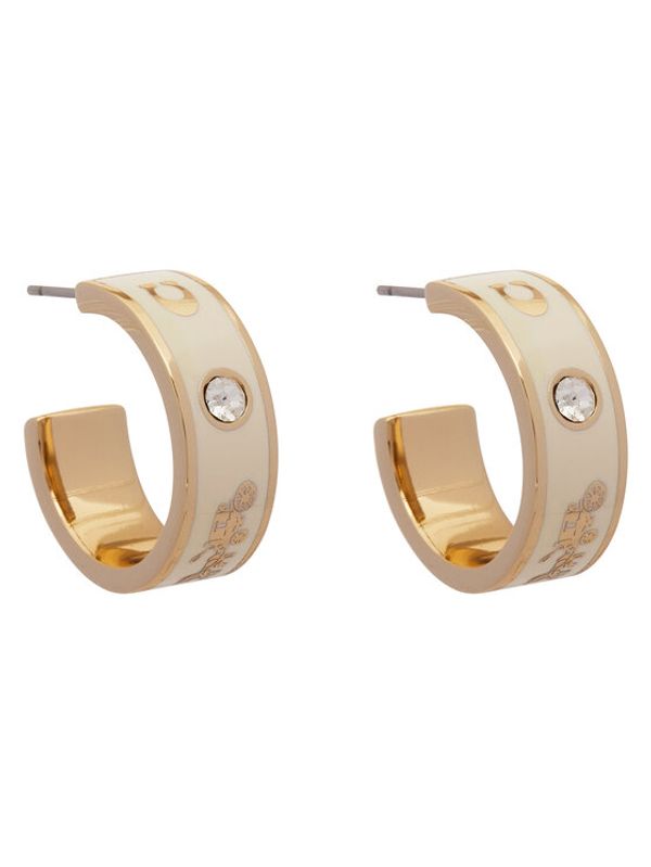 Coach Coach Naušnice Enamel Horse & Carriage Hoop Earrings 37479036GLD100 Zlatna