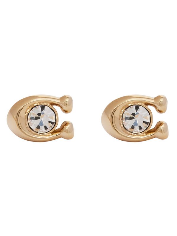 Coach Coach Naušnice Signature Stone Stud Earrings 37440614GLD110 Zlatna