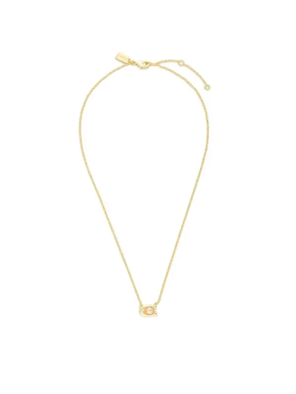 Coach Coach Ogrlica Pearl Signature C Pendant Necklace 37341916GLD651 Zlatna