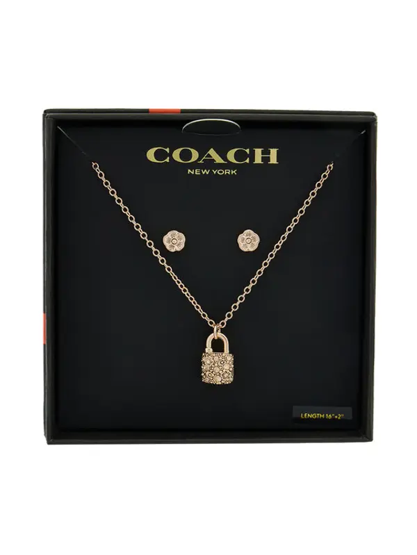 Coach Coach Set ogrlica i naušnice 37541360 Ružičasto zlato