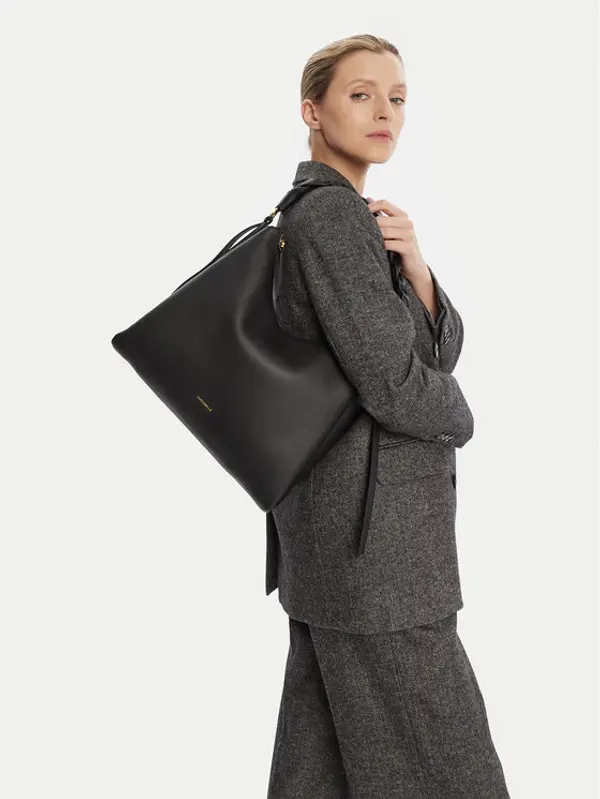 Coccinelle Coccinelle Torba BOHEME GRANA DOUBLE Crna