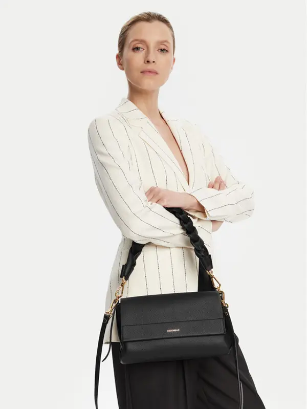 Coccinelle Coccinelle Torba BOHEME GRANA DOUBLE Crna