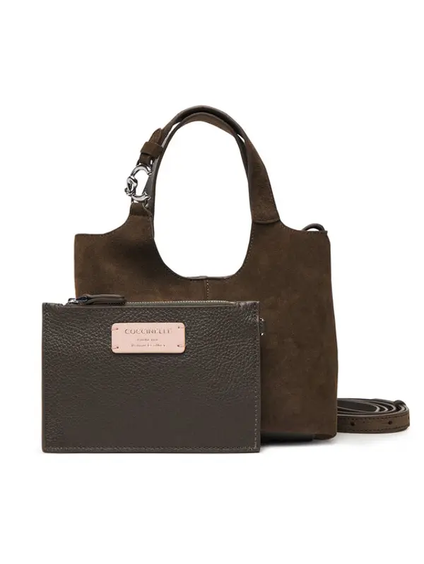 Coccinelle Coccinelle Torbica THE Coccinelle C-Easy Suede E1 THE 58 01 01 Kaki