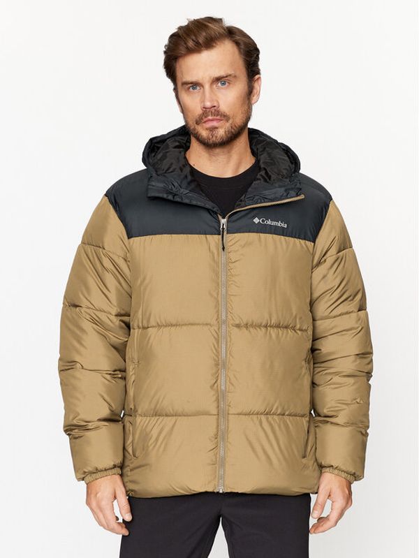 Columbia Columbia Pernata jakna Puffect™ Hooded Jacket Smeđa Regular Fit
