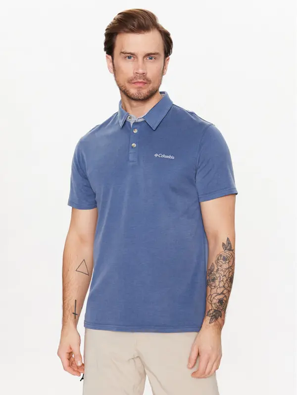 Columbia Columbia Polo Nelson Point 1772721 Plava Regular Fit