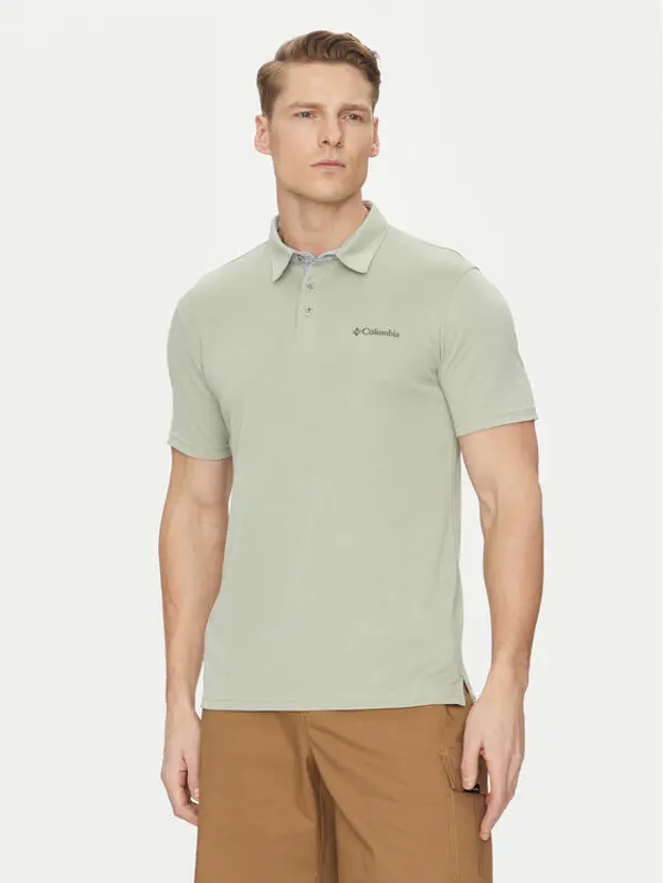 Columbia Columbia Polo Nelson Point 1772721 Zelena Regular Fit