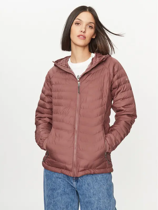 Columbia Columbia Prijelazna jakna Powder Lite™ Hooded Jacket Ružičasta Regular Fit