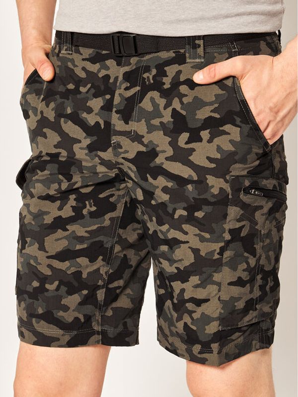 Columbia Columbia Sportske kratke hlače Silver Ridge II Printed Cargo 1587033 Crna Regular Fit