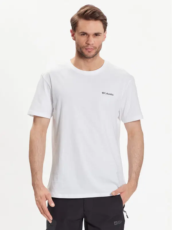 Columbia Columbia T-shirt Basic Logo 1680053 Bijela Regular Fit