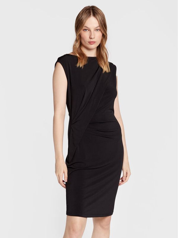 Comma Comma Koktel haljina 2121924 Crna Slim Fit