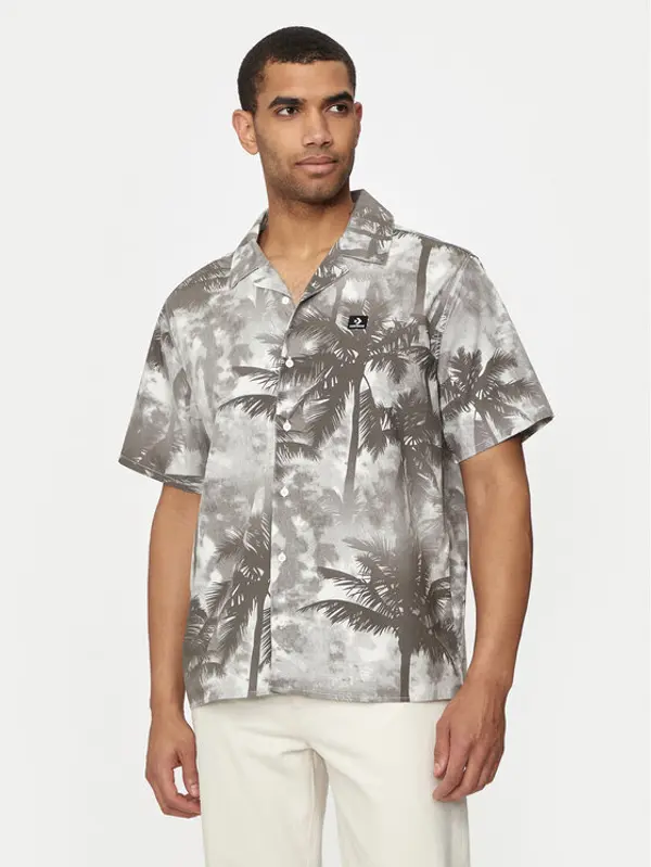Converse Converse Košulja M Aop Resort Shirt 10026435-A01 Crna Regular Fit