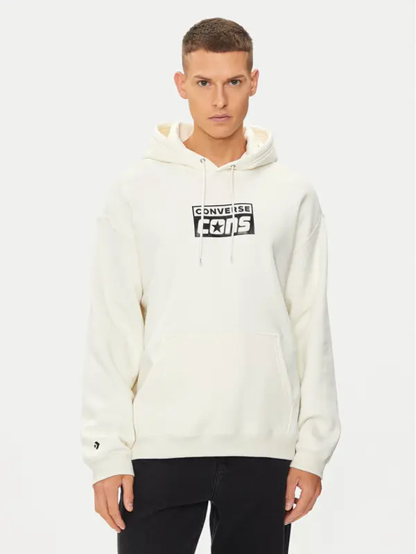 Converse Converse Majica dugih rukava M Cons Hoodie 10026148-A10 Écru Regular Fit