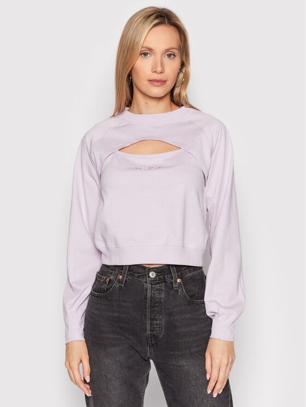 Converse Converse Majica Twisted 10022960-A03 Ružičasta Relaxed Fit