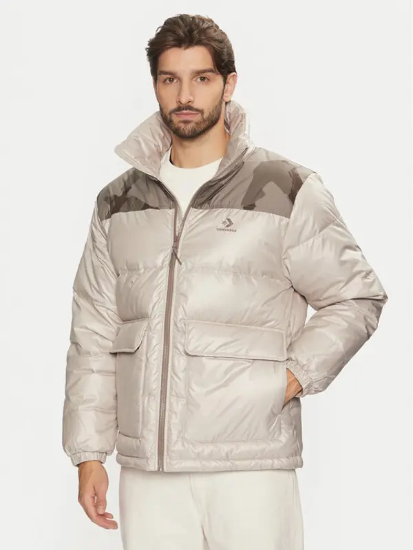 Converse Converse Pernata jakna Commercial 10027145-A02 Bež Regular Fit