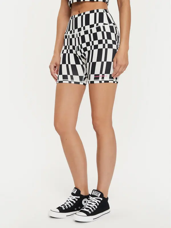 Converse Converse Sportske kratke hlače W Aop Wordmark Bike Short 10026990-A01 Šarena Skinny Fit