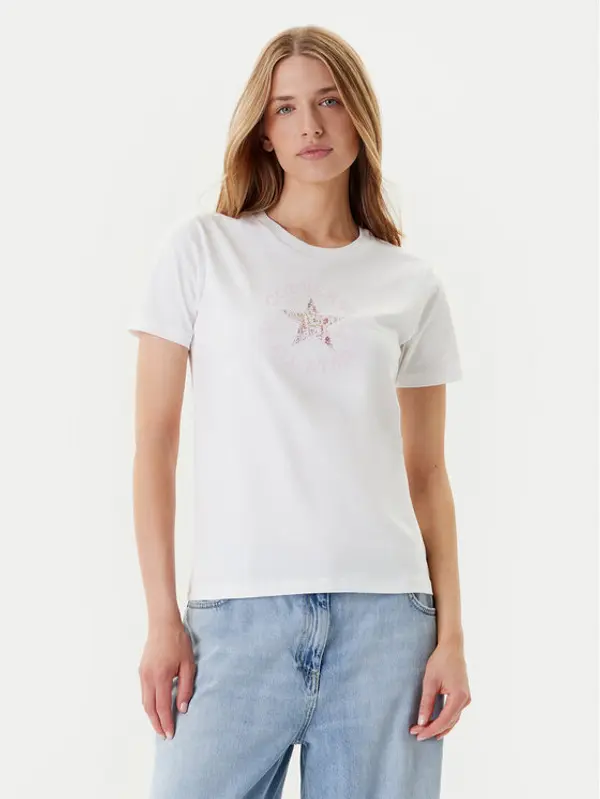 Converse Converse T-shirt Floral Chuck Taylor 10027751-A01 Bijela Regular Fit