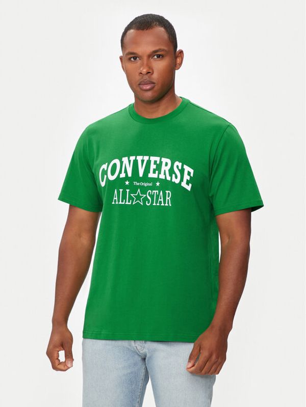 Converse Converse T-shirt M Retro Chuck Vintage Tee 10026458-A01 Zelena Regular Fit