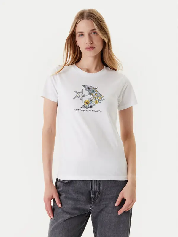 Converse Converse T-shirt Nature Star Chevron 10027752-A02 Bijela Regular Fit