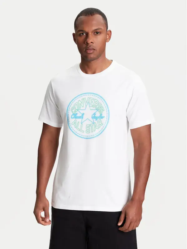 Converse Converse T-shirt Neon Sign All Star Patch 10027722-A02 Bijela Regular Fit