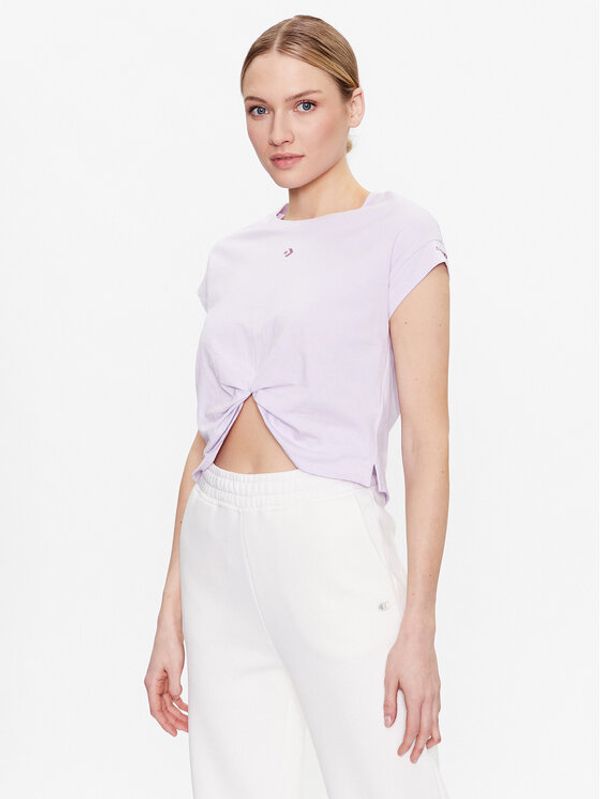 Converse Converse T-shirt Star Chevron Twist 10024546-A03 Ljubičasta Cropped Fit