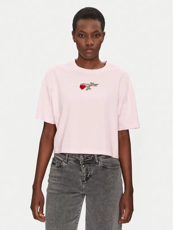 Converse Converse T-shirt Thorned 10028306-A03 Ružičasta Oversize