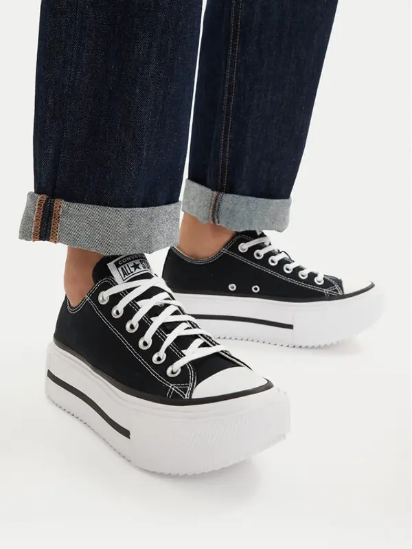 Converse Converse Tenisice Chuck Taylor All Star Lift Double Stack Platform A15490C Crna