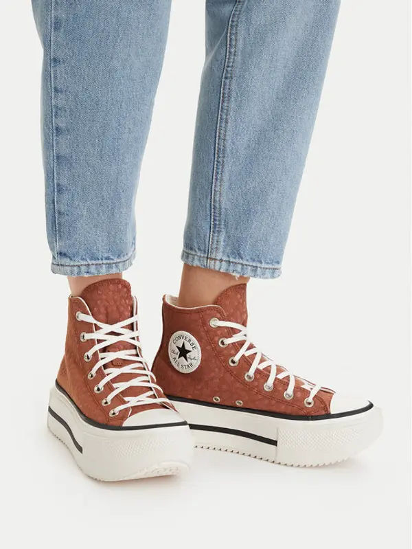 Converse Converse Tenisice Chuck Taylor All Star Lift Double Stack Platform Deer A17883C Smeđa
