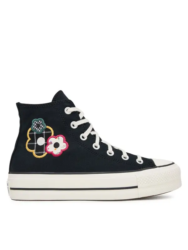 Converse Converse Tenisice Chuck Taylor All Star Lift Platform Floral Patchwork A15534C Crna