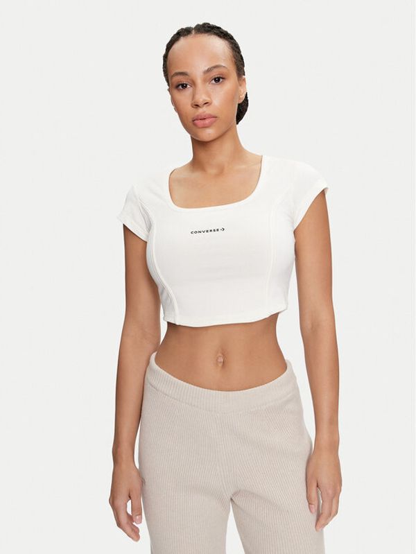 Converse Converse Top W Wordmark Corset Top 10026506-A02 Écru Slim Fit