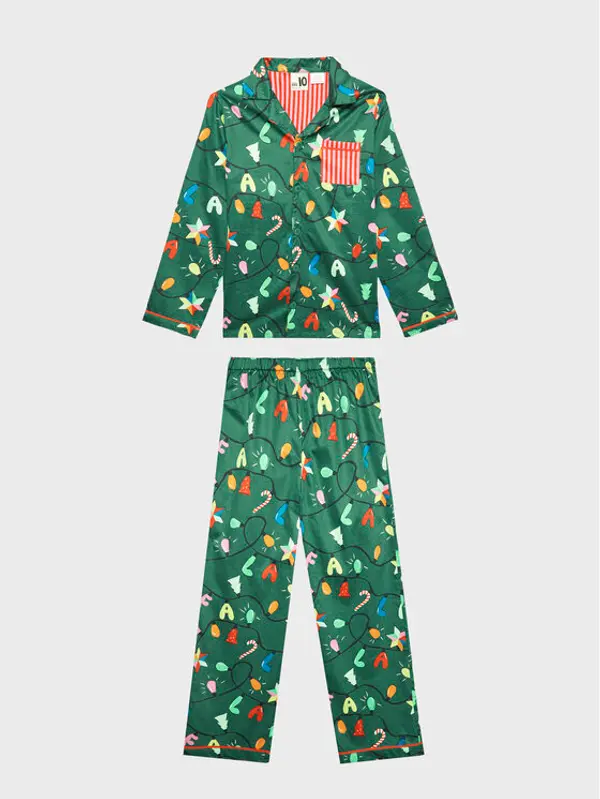 Cotton On Kids Cotton On Kids Pidžama 7342255 Zelena Regular Fit